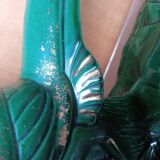 Pheasant statue sculpture glazed ceramic Ch.Lemanceau Art Deco