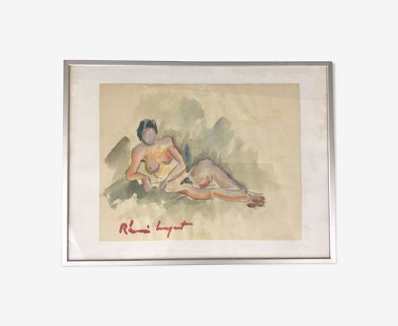 Aquarelle « femme nue » Rémi Leyrat