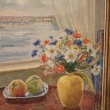 Nature morte avec vue par la fenêtre, par Gerhard Larsson, 1953