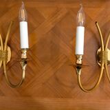 Classic applique Lucien Gau 4132 - 2 lights - Decorative details Links - H 32 cm, W 27 cm