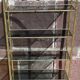Shelf faux bamboo gold metal
