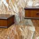 Scandinavian vintage teak bedside tables from the 1960s.