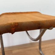 Very rare Chrome tubular steel Bauhaus Stool - 1930 / original eisengarn