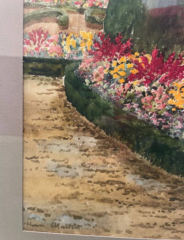 Tableau parc du chateau de Versailles Henri Martin