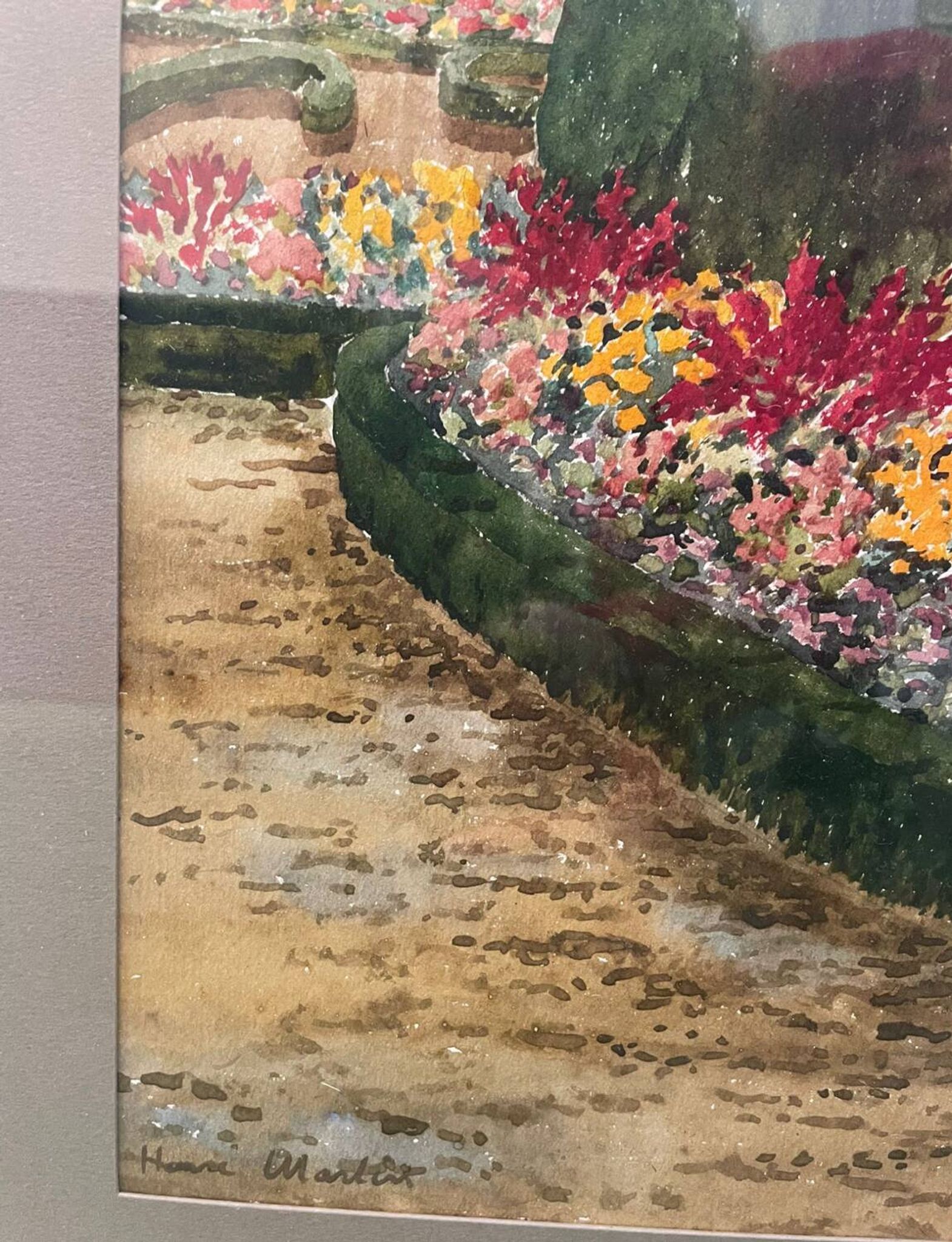 Tableau parc du chateau de Versailles Henri Martin