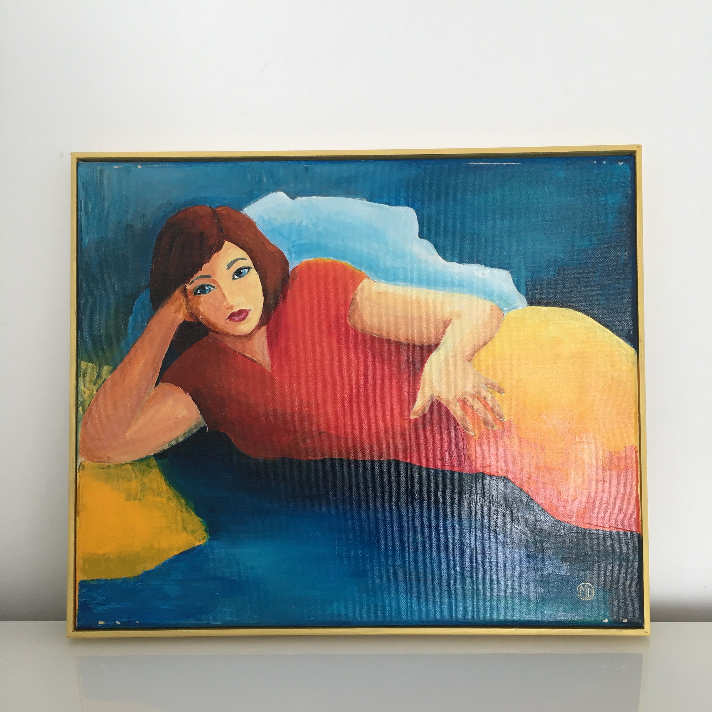 Painting woman lying down