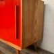 Enfilade vintage moderniste pieds compas 150 cm années 1950