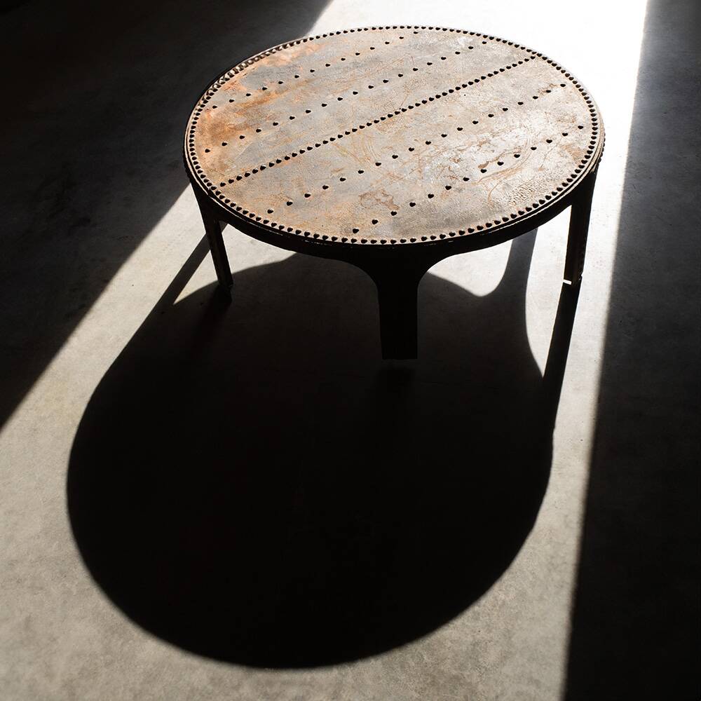 Monumental Round Cast Iron Table