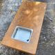 Table basse loupe d'orme de willy rizzo 1970