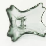 Transparent green Murano glass vase 1960