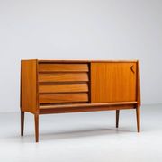 Bosteels Meubelen unique small sideboard walnut Belgium 1960