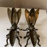 Cendrier abeille mouche laiton vintage