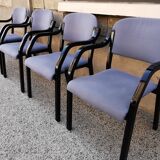 Set of 4 vintage Italian armchairs from the 80s