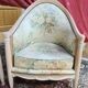 Salon 3 pièces style Louis XVI — canapé + 2 fauteuils — bois laqué