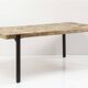Tortuga table design 180 x 90 cm, made of mango wood and steel.