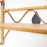 Rattan wall shelf