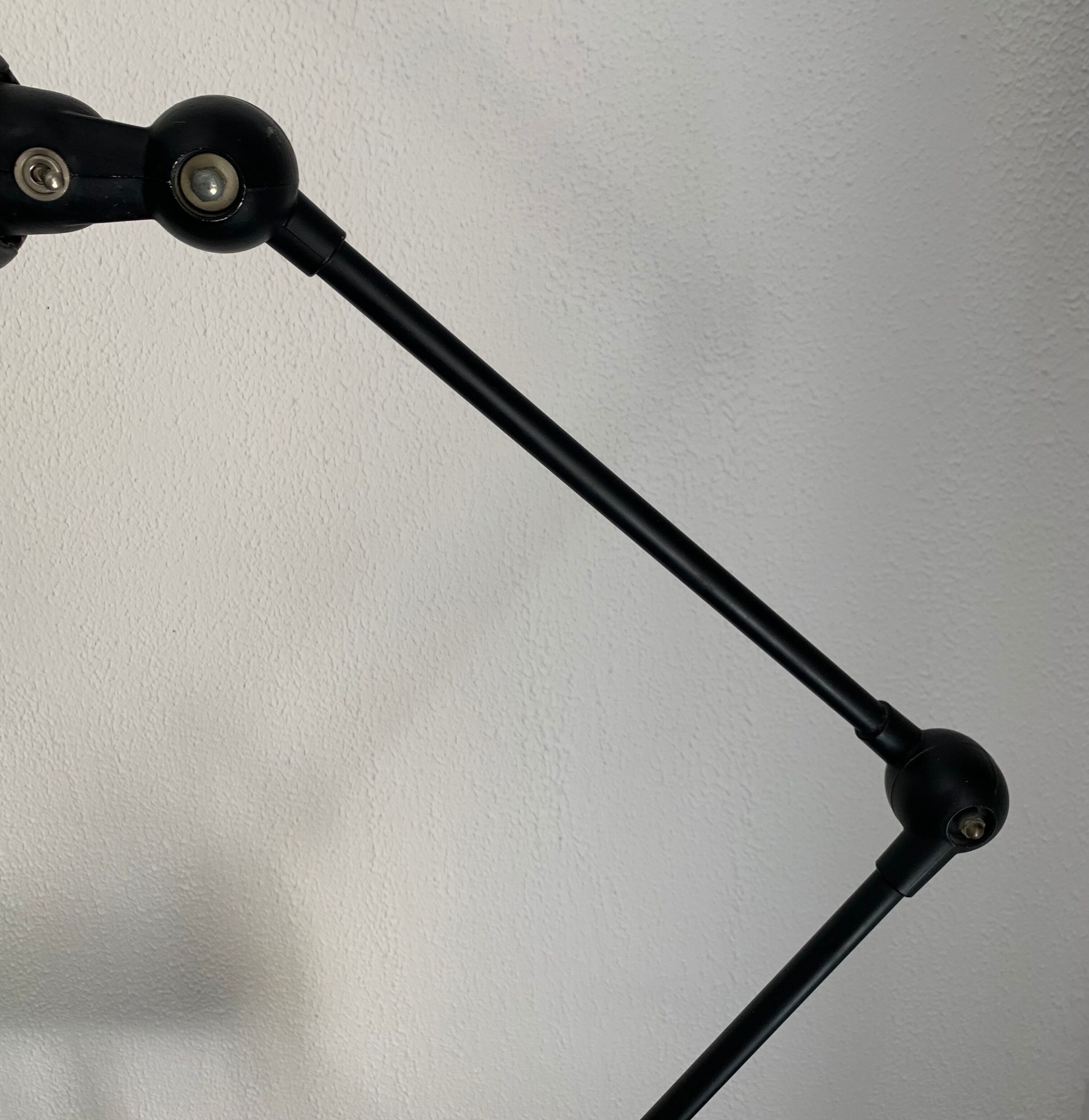 Vintage lamp 1960 Jielde 2 arm black matte original - 100 cm