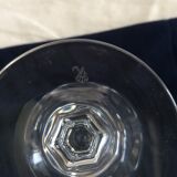Verres anciens en cristal estampillès