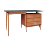 Vintage desk with compass feet around 1950
