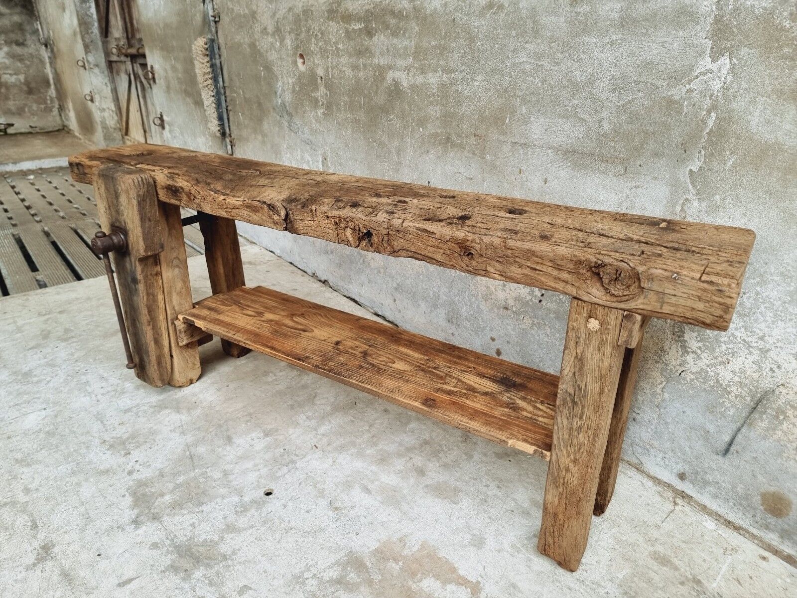Workbench oak side table 19th century