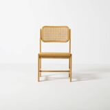 Dining chair by Zenon Baczyk, produced by GFM, Poland, 1970s, natural cane