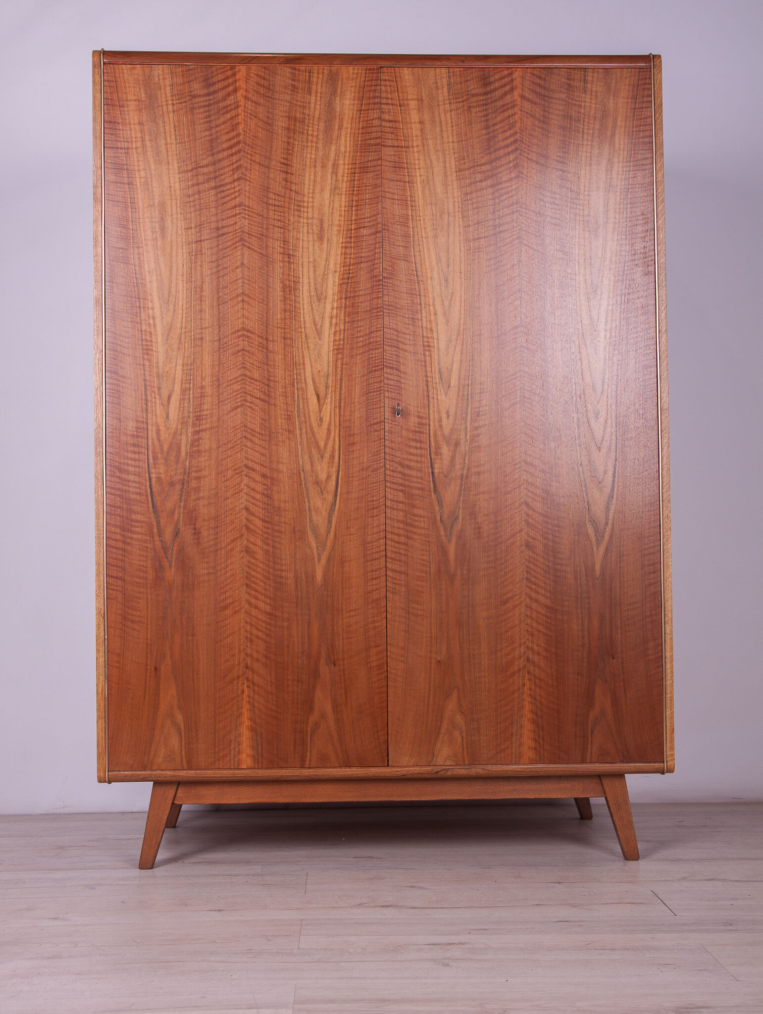 Ash & Walnut Wardrobe by Bohumil Landsman for Jitona, 1960s