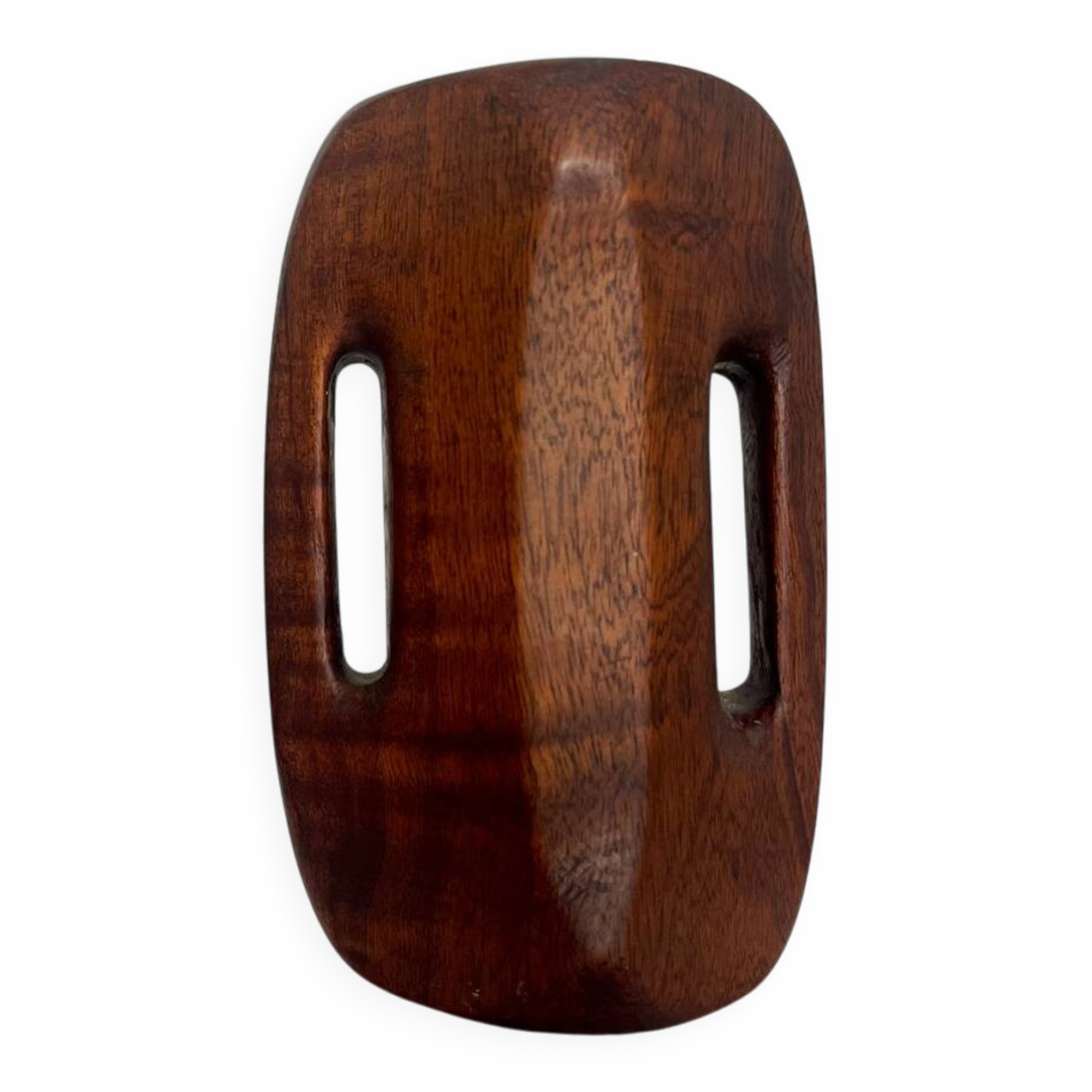 Brutalist wooden vase from the 80s