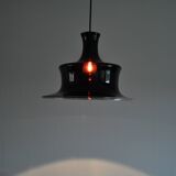 Ruby Mouth Blown Opaline Glass Pendant for Holmegaard, Denmark, 1980s