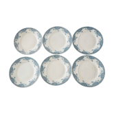 6 assiettes Terre de Fer bleuets