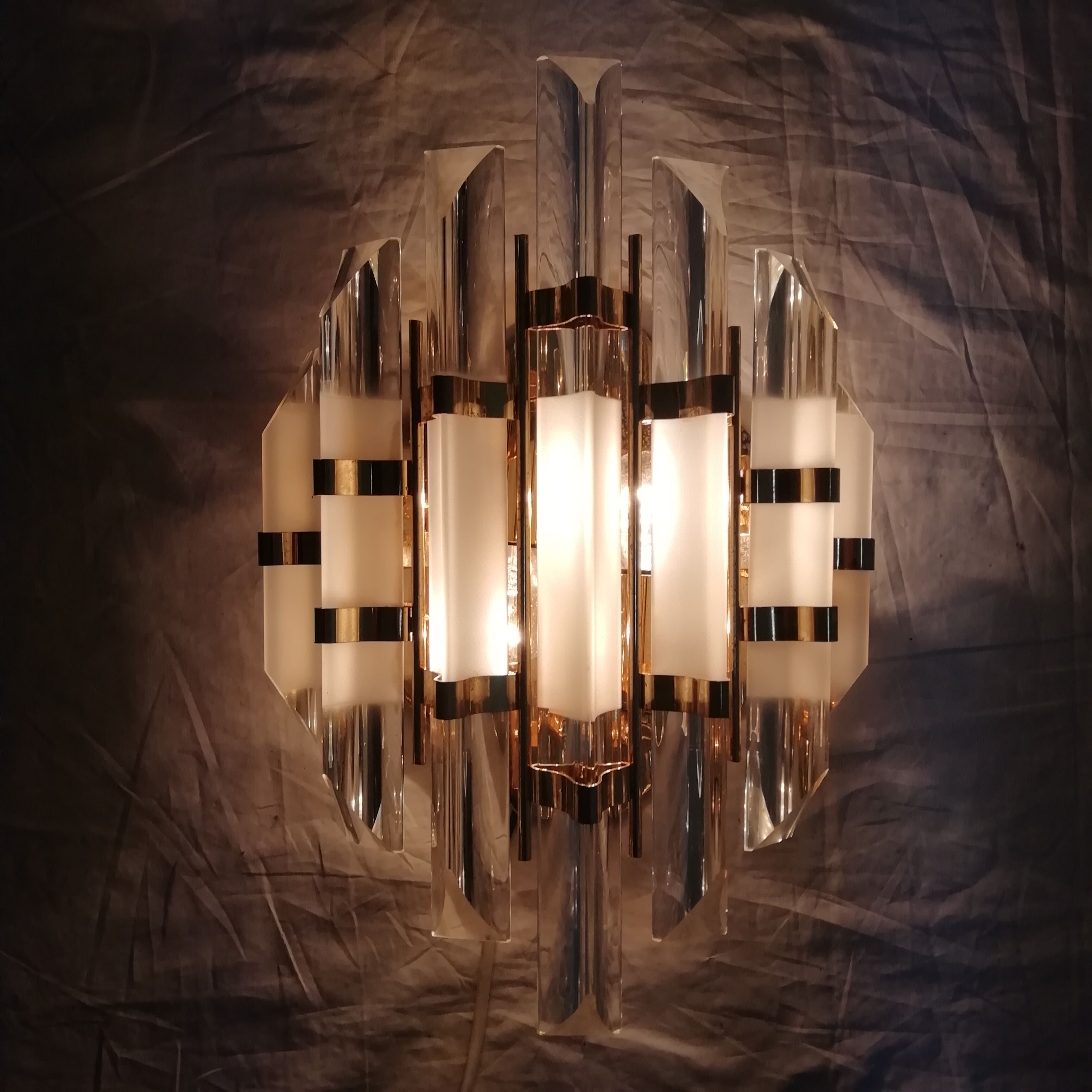 Glass wall sconce "Paolo Venini". 1970s