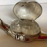 Metal snail butter dish