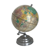 Vintage Globe 1950 Earth Girard Barrère Cream - 28 cm