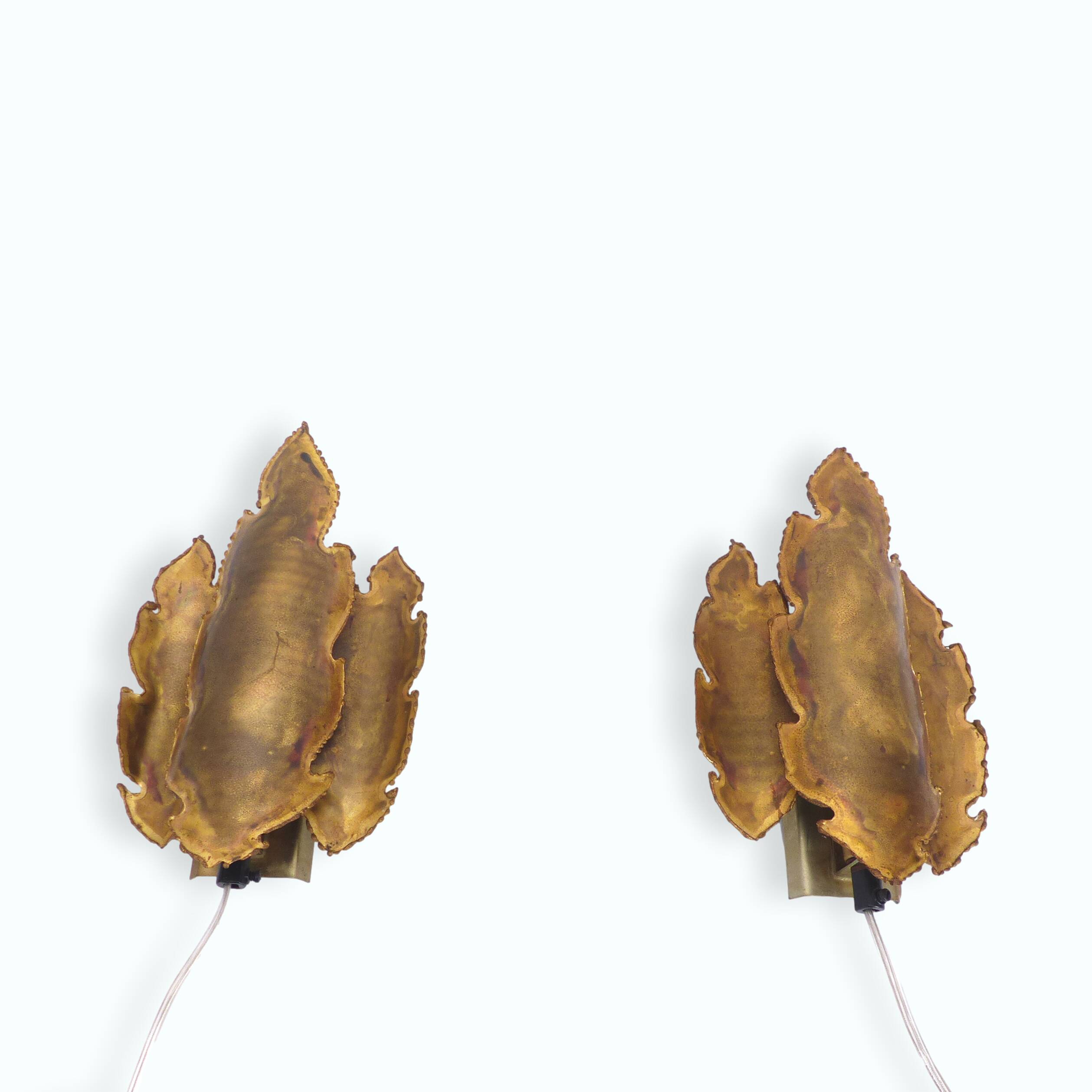 Pair of Brutalist wall lights by Svend Aage Holm Sørensen, Denmark 1960