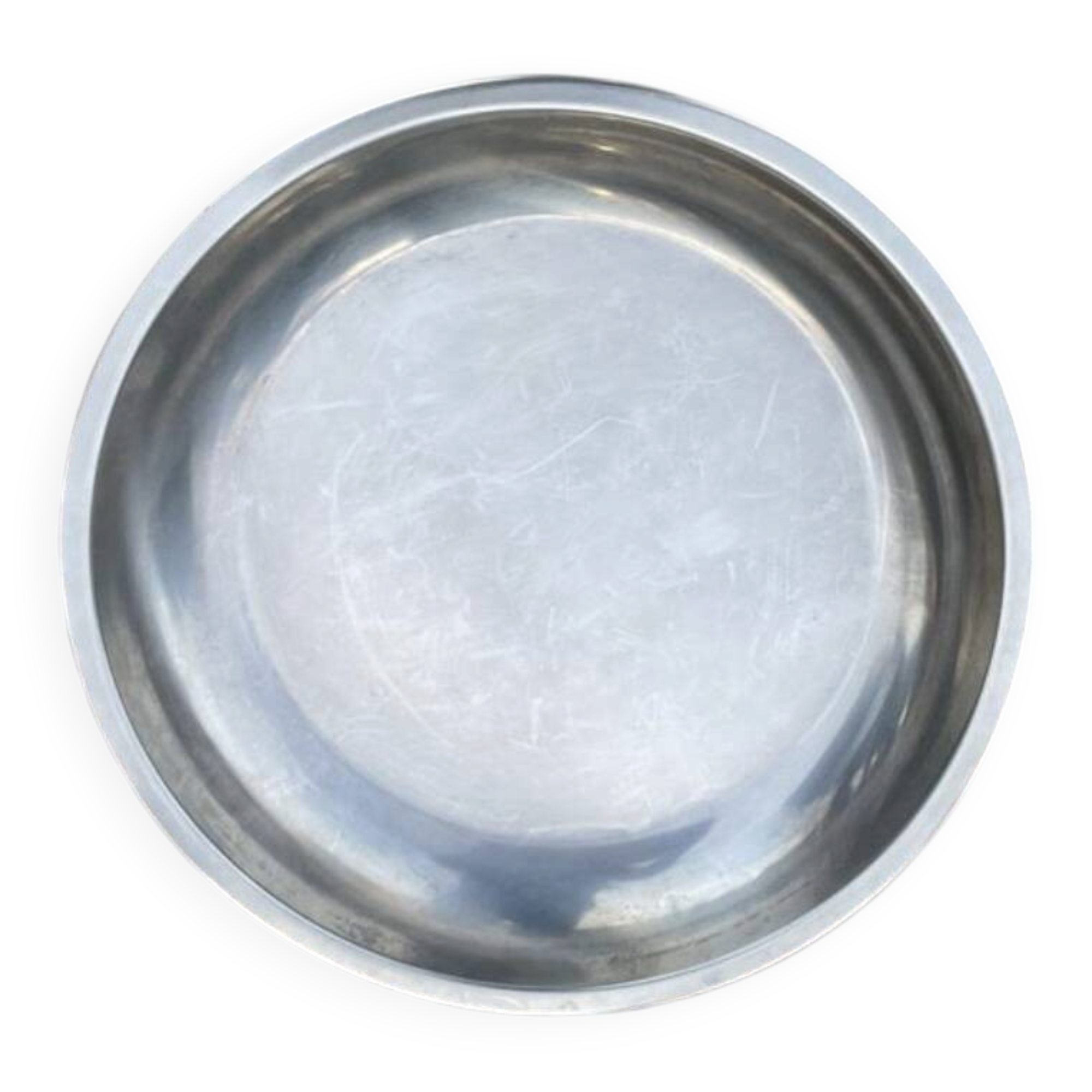 Table art round plate Jean COUZON silversmith 33 cm