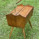 blonde natural wood worker, vintage design 1960
