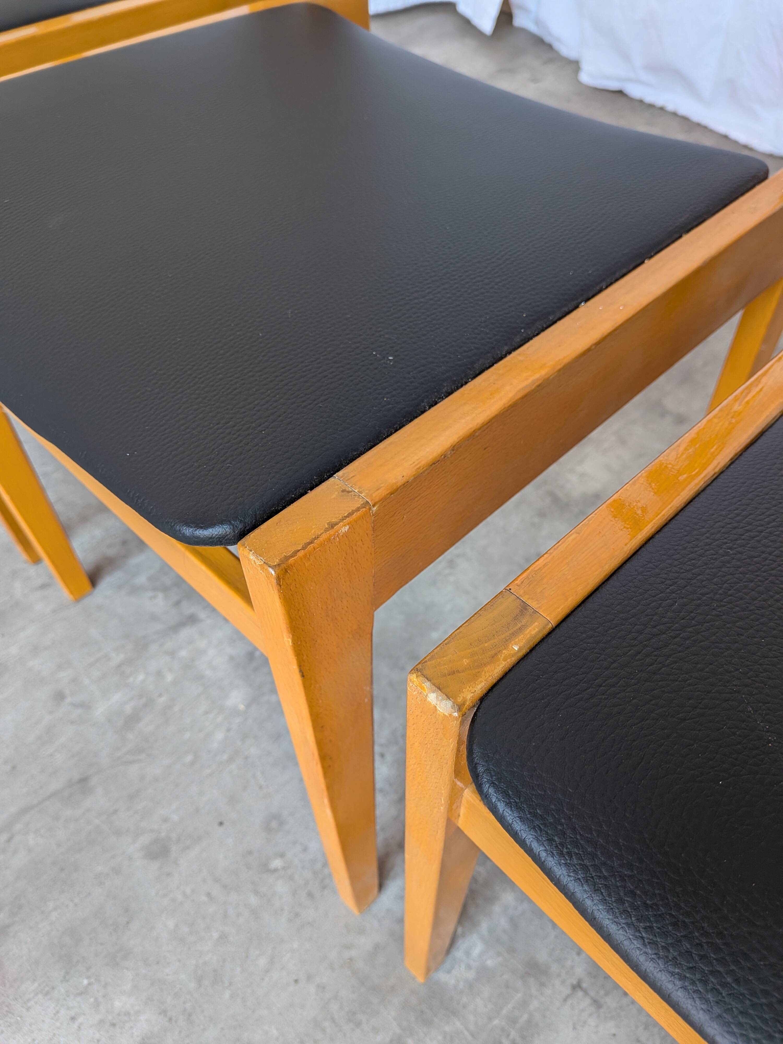 Chaises de salle à manger en bois scandinave vintage - Branko Ursic STOL Kamnik, ensemble o