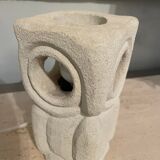 Lampe Hibou en pierre calcaire, Albert Tormos, France, 1970s