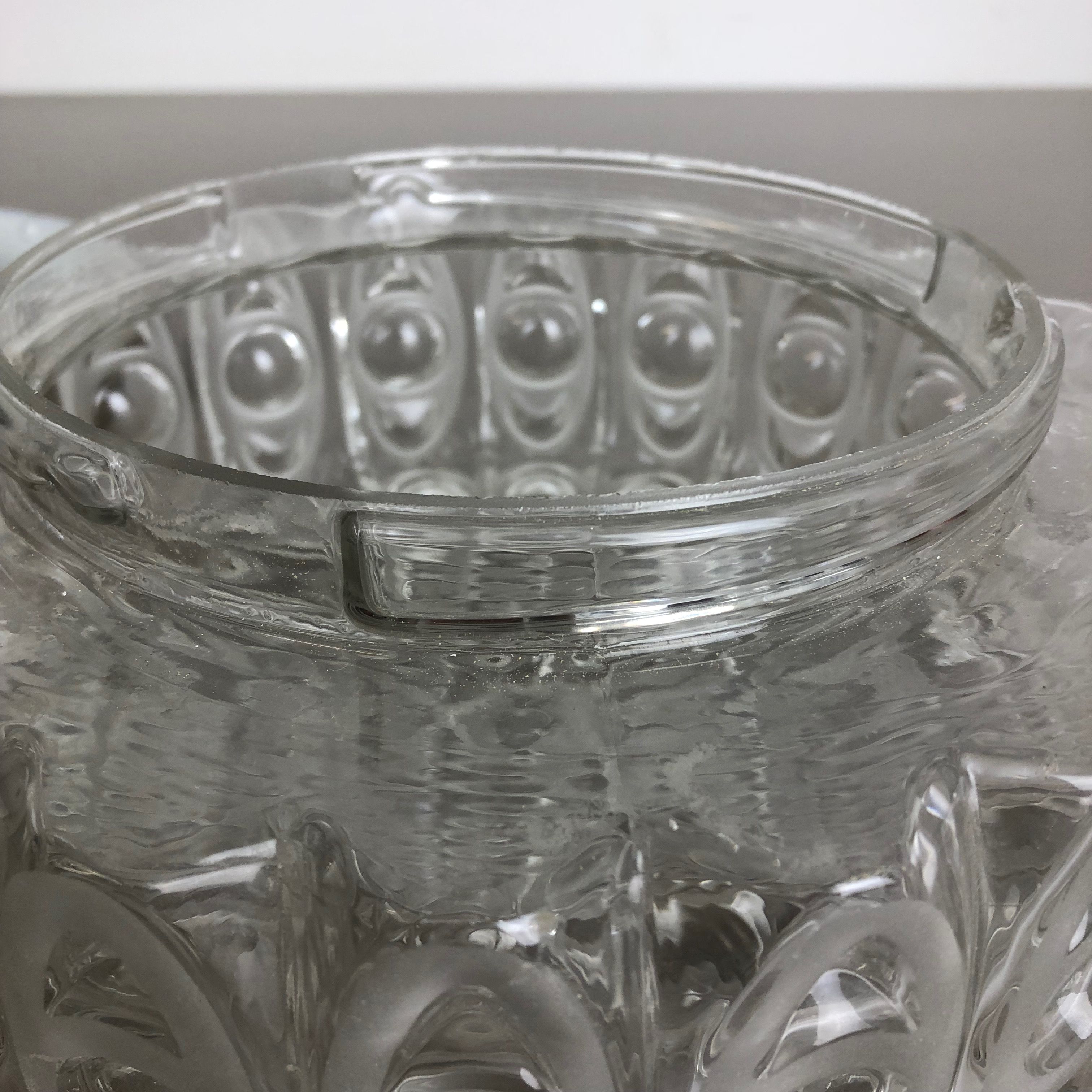 Modernist Floral Glass Wall Light Sconce Made by Hillebrand, Germany, 1970s