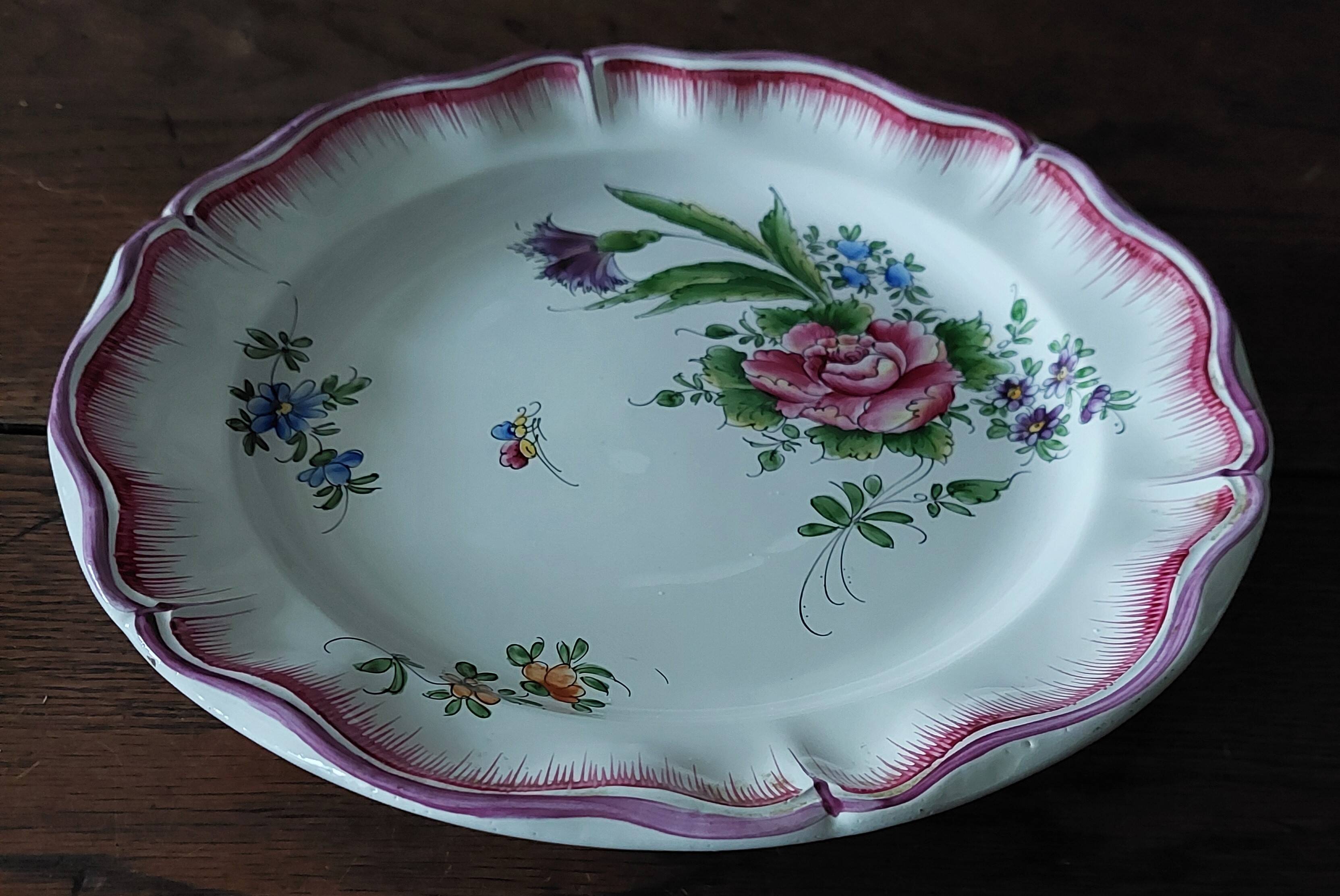 Hollow plate earthenware with eastern decor