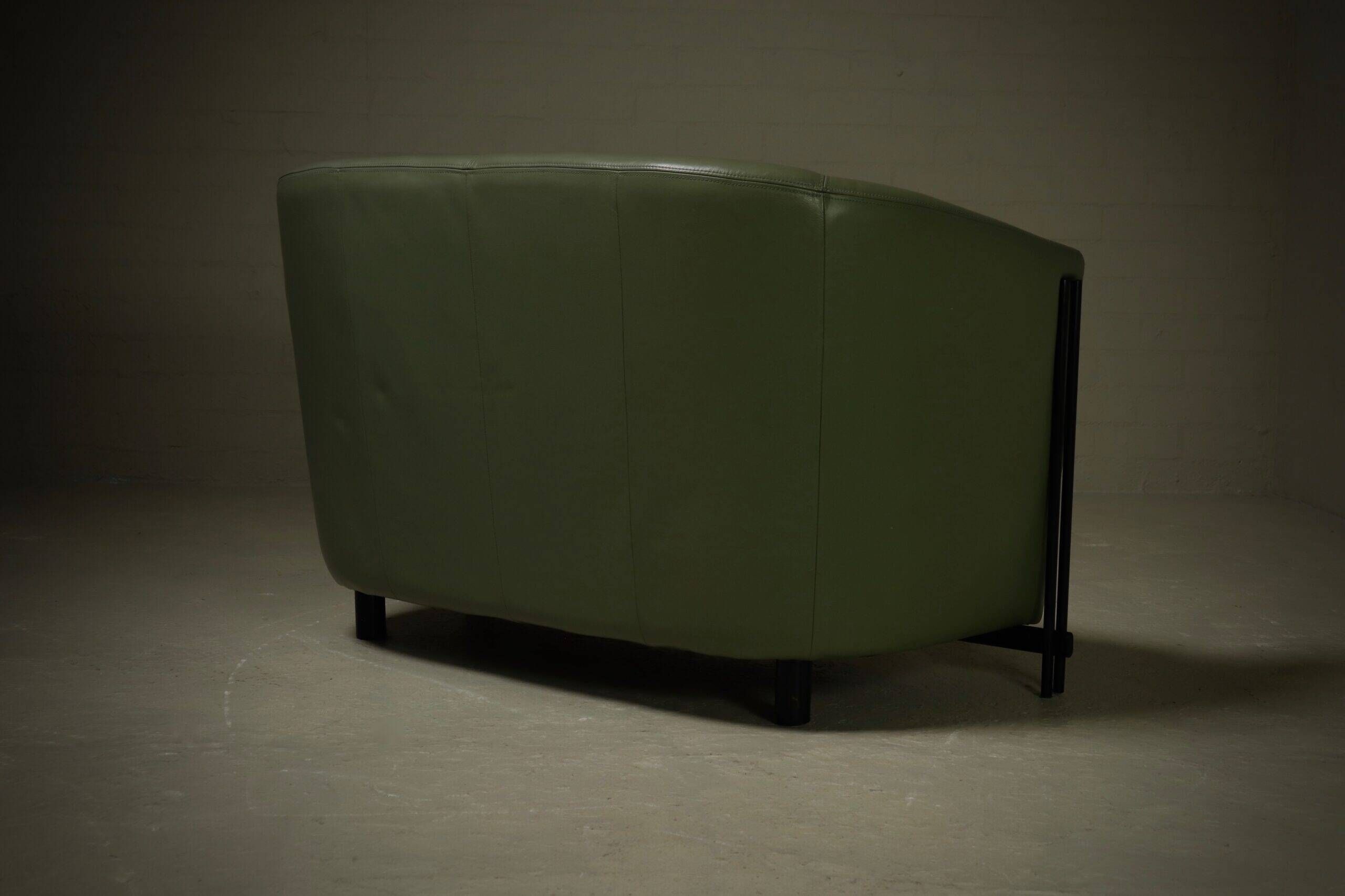 Canapé en cuir postmoderne par Touche années 1980