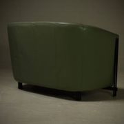 Postmodern leather club sofa by Touche 1980s