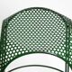 Tabouret de bar italien des années 1960 en métal peint en vert avec métal perforé.