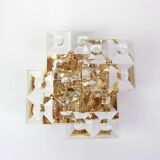 Pair of crystal wall lights by Kinkeldey, Germany, 1970s.