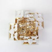 Pair of crystal wall lights by Kinkeldey, Germany, 1970s.