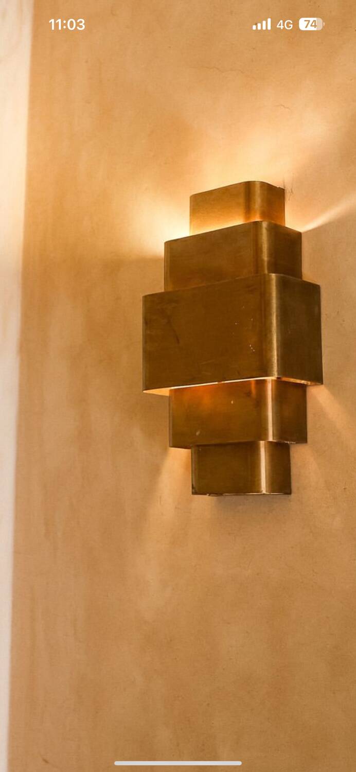 Applique murale en laiton art déco