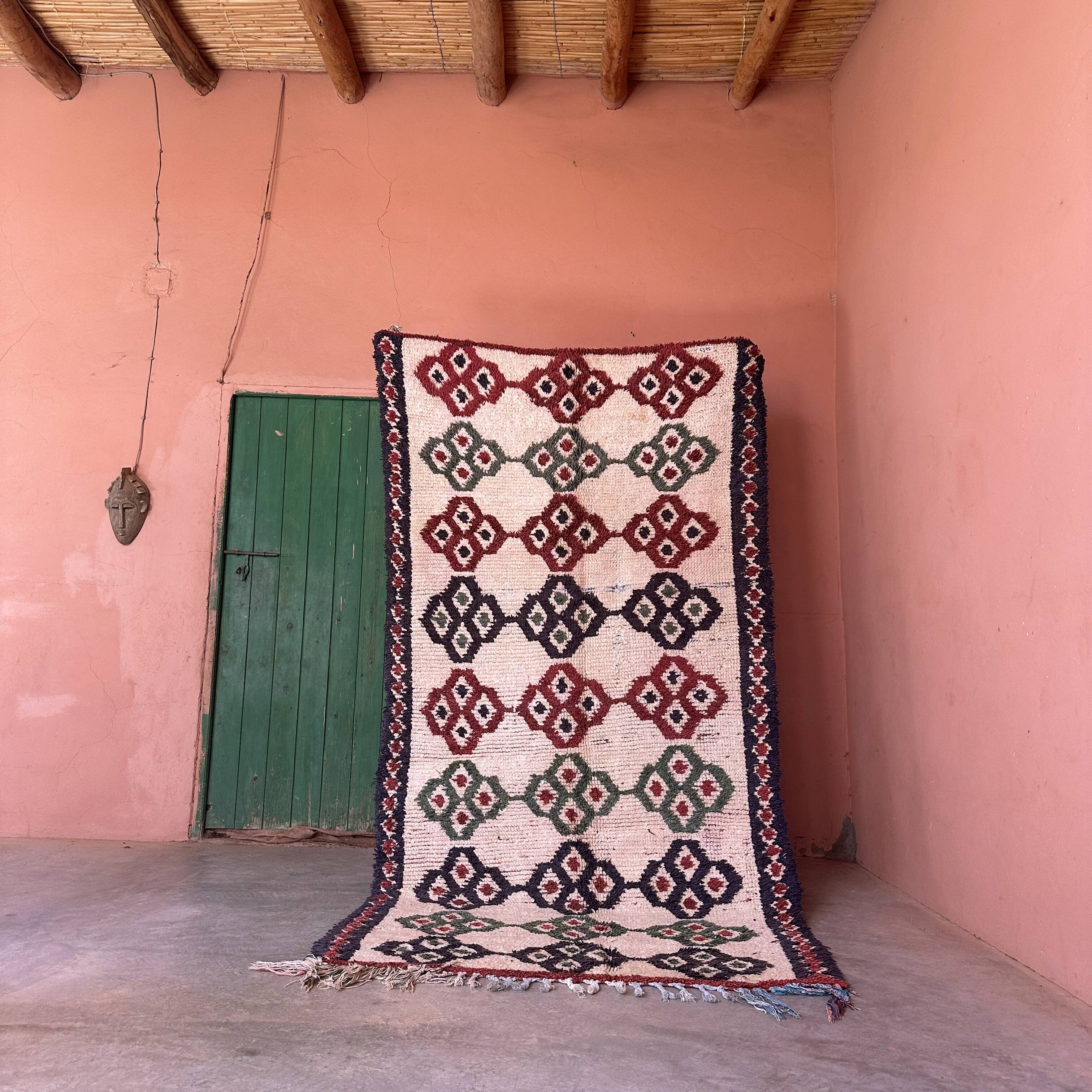 Colorful Moroccan rug Boujad - 263 x 135 cm