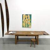 Extendable oak table, 1950s