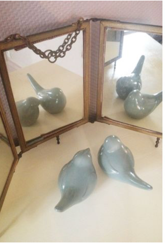 Mirror barber brass tryptic, 1930