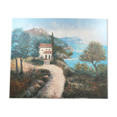 Painting without frame Oil on canvas Landscape of the Esterel