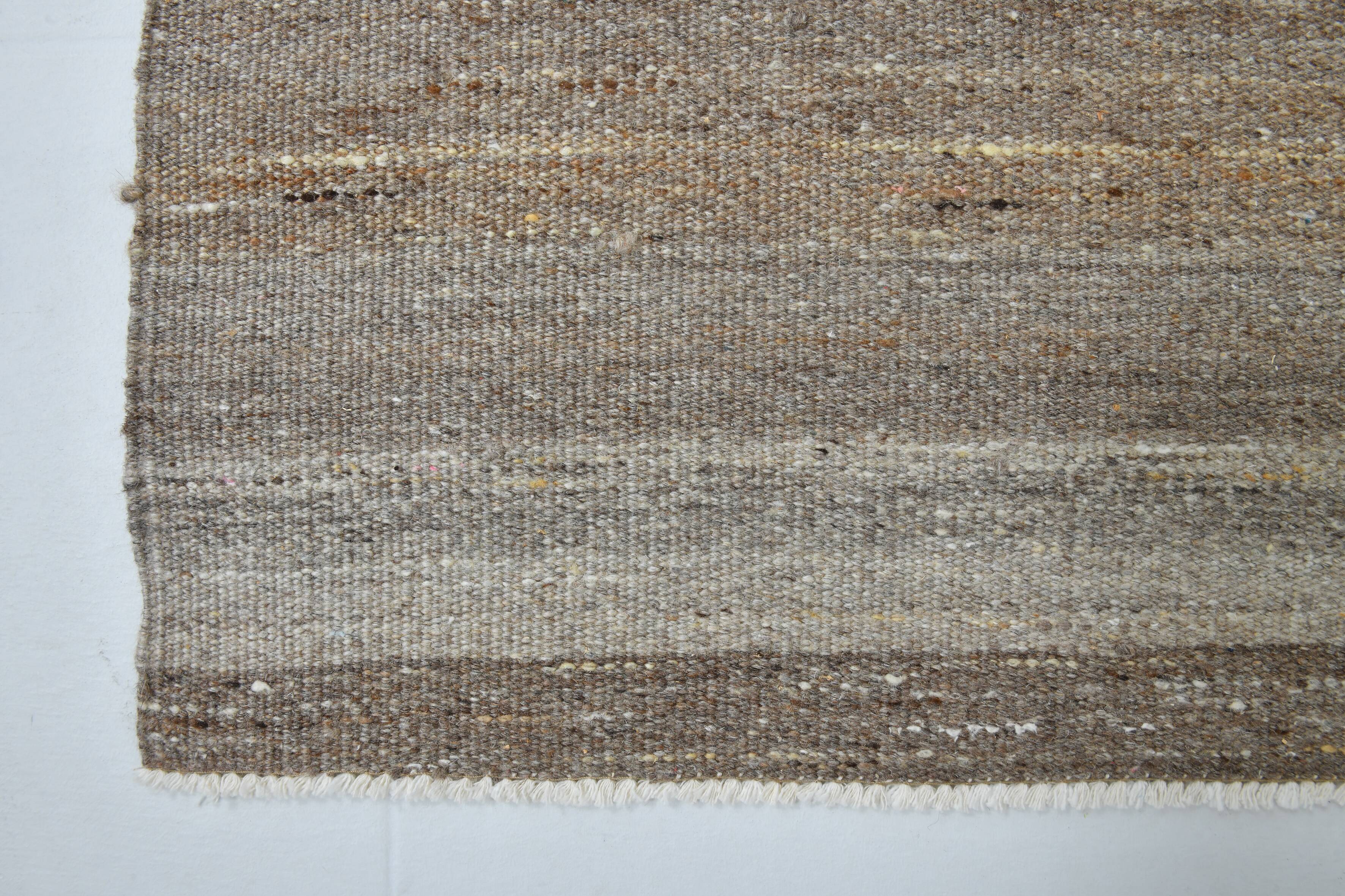 Extra Large Brown Vintage Kilim Rug, 321x370Cm